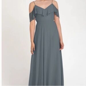 ✨ Jenny Yoo Slate Blue Mila Maxi Dress- Size 16 - NWOT ✨